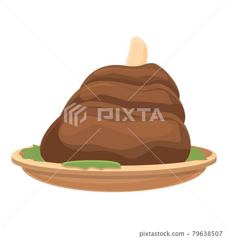 Pork meat icon cartoon vector. Bacon steak 79638507