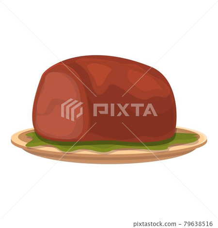 Meat piece icon cartoon vector. Steak beef - Stock Illustration ...