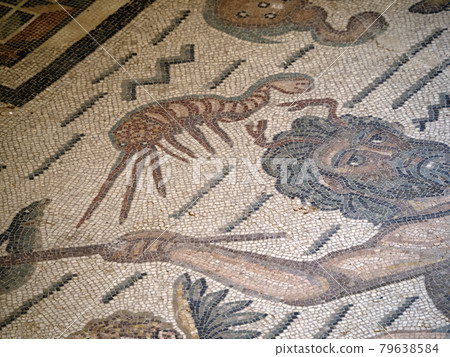 Ancient Roman mosaic of Villa del Casale, Sicily Ancient Roman mosaic of Villa del Casale, Sicily 79638584