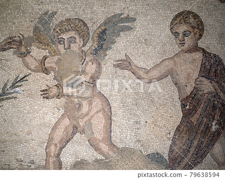 Ancient Roman mosaic of Villa del Casale, Sicily Ancient Roman mosaic of Villa del Casale, Sicily 79638594