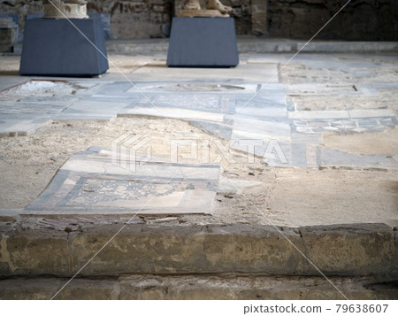 Ancient Roman mosaic of Villa del Casale, Sicily 79638607