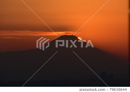 富士山落日 79638644