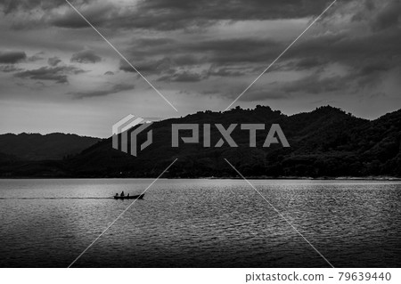 View of landscape nature in sky and cloud storm  79639440