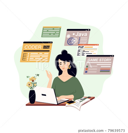 Set of programmers working 79639573
