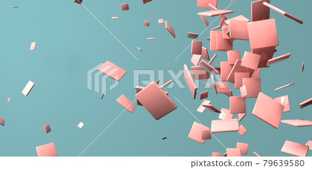 3D render of different size of square shapes 3D render of different size of square shapes 79639580