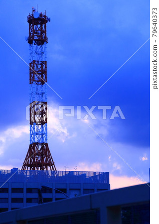 Tower towering at dusk Tower towering at dusk 79640373