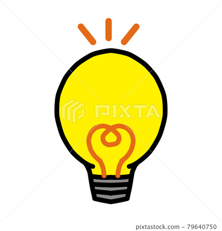 燈泡發光圖像的插圖 79640750