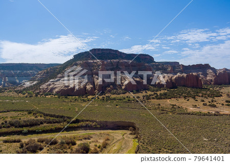 Aerial view a scene of Canyon mountain desert landscape in Arizona 79641401