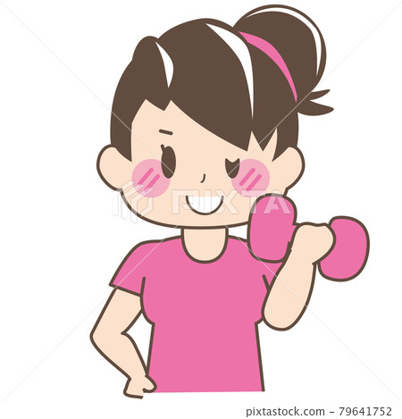 【美容/健康】包頭女人拿著啞鈴眨眼6 【美容/健康】包頭女人拿著啞鈴眨眼6 79641752