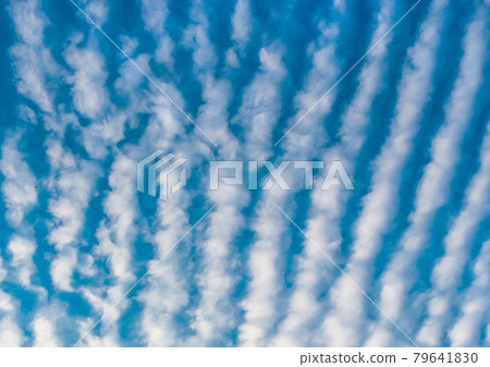 Abstract striped nature pattern clouds on a background of blue sky 79641830
