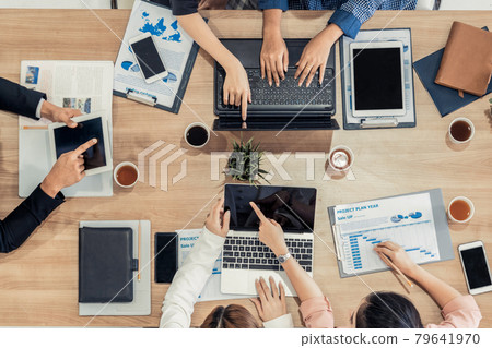Business People in Group Meeting at Office Room. 79641970