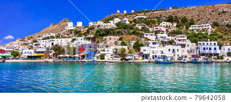 authentic Greece - traditional fishing village Panteli. Beautiful greek island Leros, Dodecanese 79642058