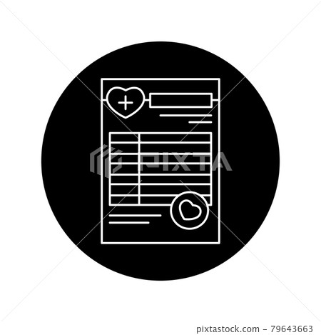Medical insurance color line icon. Pictogram for web page, mobile app 79643663