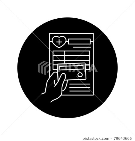 Payment medical insurance color line icon. Pictogram for web page, mobile app Payment medical insurance color line icon. Pictogram for web page, mobile app 79643666