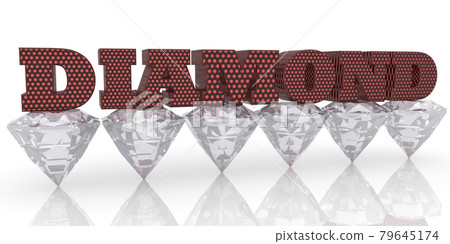 Diamond concept on white background Diamond concept on white background 79645174