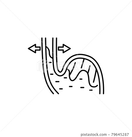 GERD olor line icon. Gastroesophageal reflux... - Stock Illustration ...