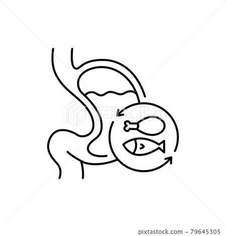Digestion food olor line icon. Pictogram for web page, mobile app, promo. 79645305
