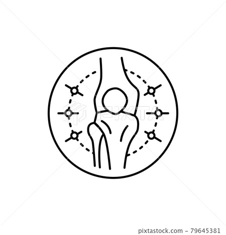 Rheumatology color line icon. Pictogram for web page, mobile app 79645381