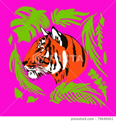 Face tiger 2022. illustration of predator tiger are drawn by hand with ink tattoo logos Face tiger 2022. illustration of predator tiger are drawn by hand with ink tattoo logos 79646001