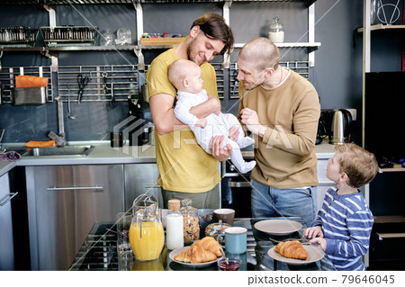 Gay Men Playing with Baby Boy Gay Men Playing with Baby Boy 79646045