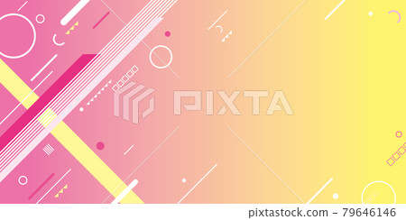 流行和可愛的孟菲斯背景 79646146