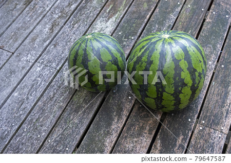 Daiei watermelon and wood deck 79647587