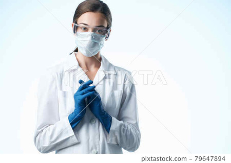 woman chemist in white coat research science woman chemist in white coat research science 79647894