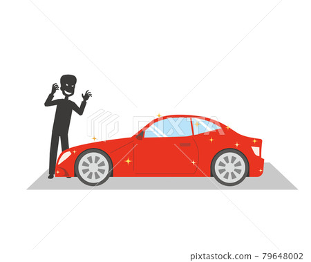 Theft car vandalism criminals aiming at the car Theft car vandalism criminals aiming at the car 79648002