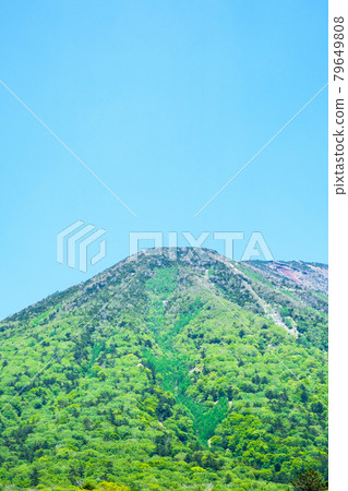 新鮮的綠色難台山(來自中禪寺湖) 新鮮的綠色難台山(來自中禪寺湖) 79649808