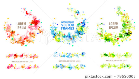 Watercolor splash frame 79650005