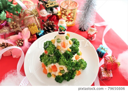 A smiley potato salad tree Christmas image 79650806