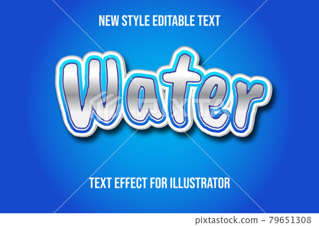 water editable text effect 79651308