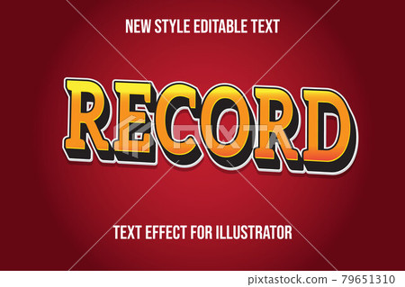 record editable text effect 79651310