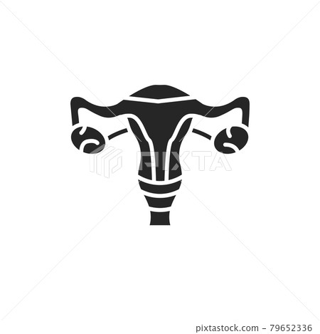 Female reproductive system glyph black icon. Sign for web page, mobile app, button, logo Female reproductive system glyph black icon. Sign for web page, mobile app, button, logo 79652336