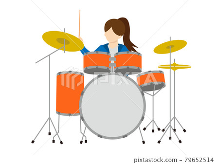 one man band drummer clipart