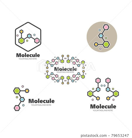 molecule logo vector illustration design 79653247