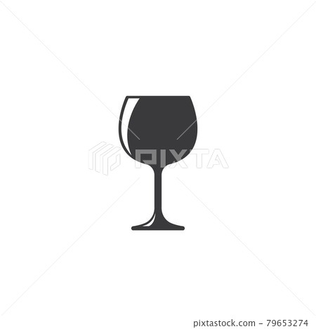 wine glass  logo icon vector illustration design 79653274