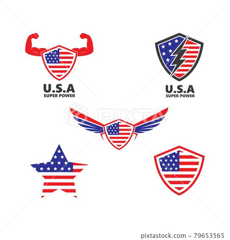 u.s.a flag vector illustration design 79653565