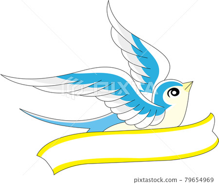 Swallows that look like overseas illustrations 79654969
