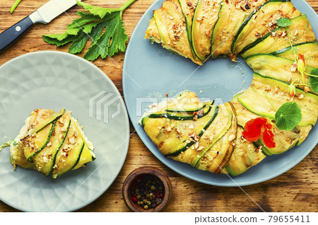 Vegetable terrine of zucchini 79655411