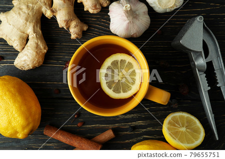 Concept of alternative cold treatment, top view Concept of alternative cold treatment, top view 79655751