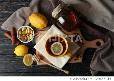 Concept of alternative cold treatment, top view Concept of alternative cold treatment, top view 79656013
