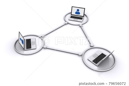 PC網絡，遠程工作形象 79656072