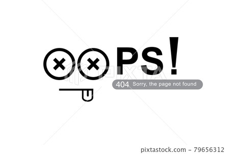 Modern minimal not found error icon oops page not found. 404 Error the page not found with Concept cartoon cut theme web banner, Link to empty non existent page. workers repairs website 79656312