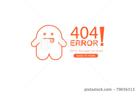 Modern minimal of 404 error page for website, 404 Error the page not found with dead ghost. Concept cartoon cut theme web banner, Link to empty non existent page. workers repairs website 79656313