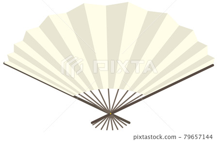 Japanese folding fan or hand fan isolated 79657144