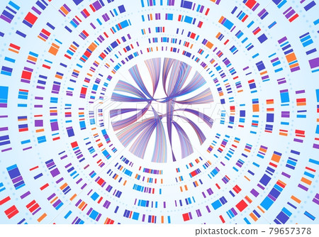 Genome infographic. Dna sequence visualization, genetic mapping, gene barcoding. Abstract chromosome map diagram, genetics analysis vector concept Genome infographic. Dna sequence visualization, genetic mapping, gene barcoding. Abstract chromosome map diagram, genetics analysis vector concept 79657378