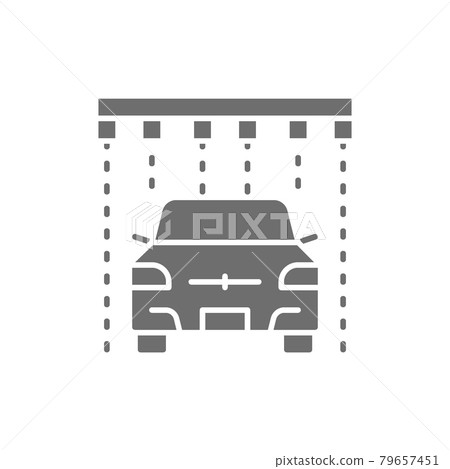 Soap rain in portal carwash grey icon. Soap rain in portal carwash grey icon. 79657451