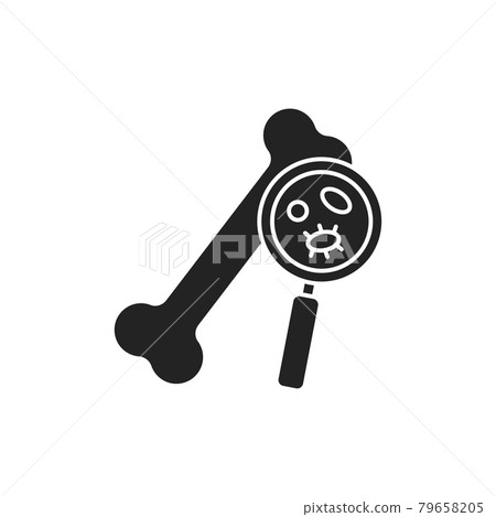 Bone densitometry black icon. Medical and scientific concept. Laboratory diagnostics. Pictogram for web, mobile app, promo. Bone densitometry black icon. Medical and scientific concept. Laboratory diagnostics. Pictogram for web, mobile app, promo. 79658205