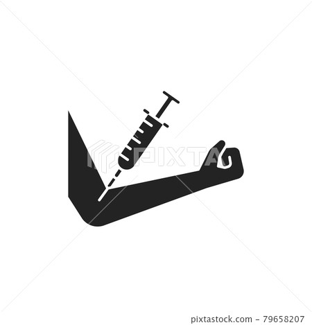 Blood test hormones black glyph icon. Medical and scientific concept. Laboratory diagnostics. Pictogram for web, mobile app, promo. 79658207